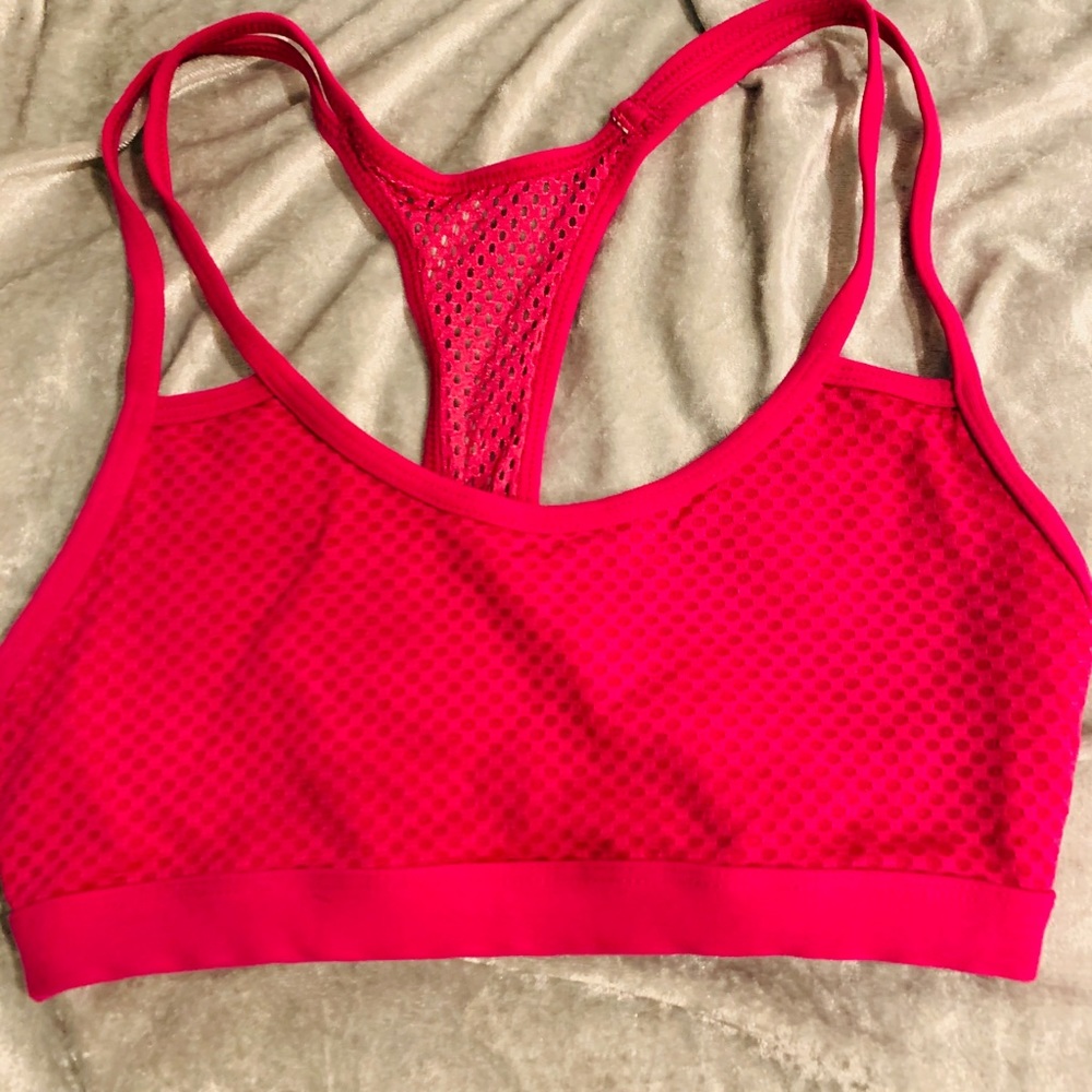 Dark pink sports bra